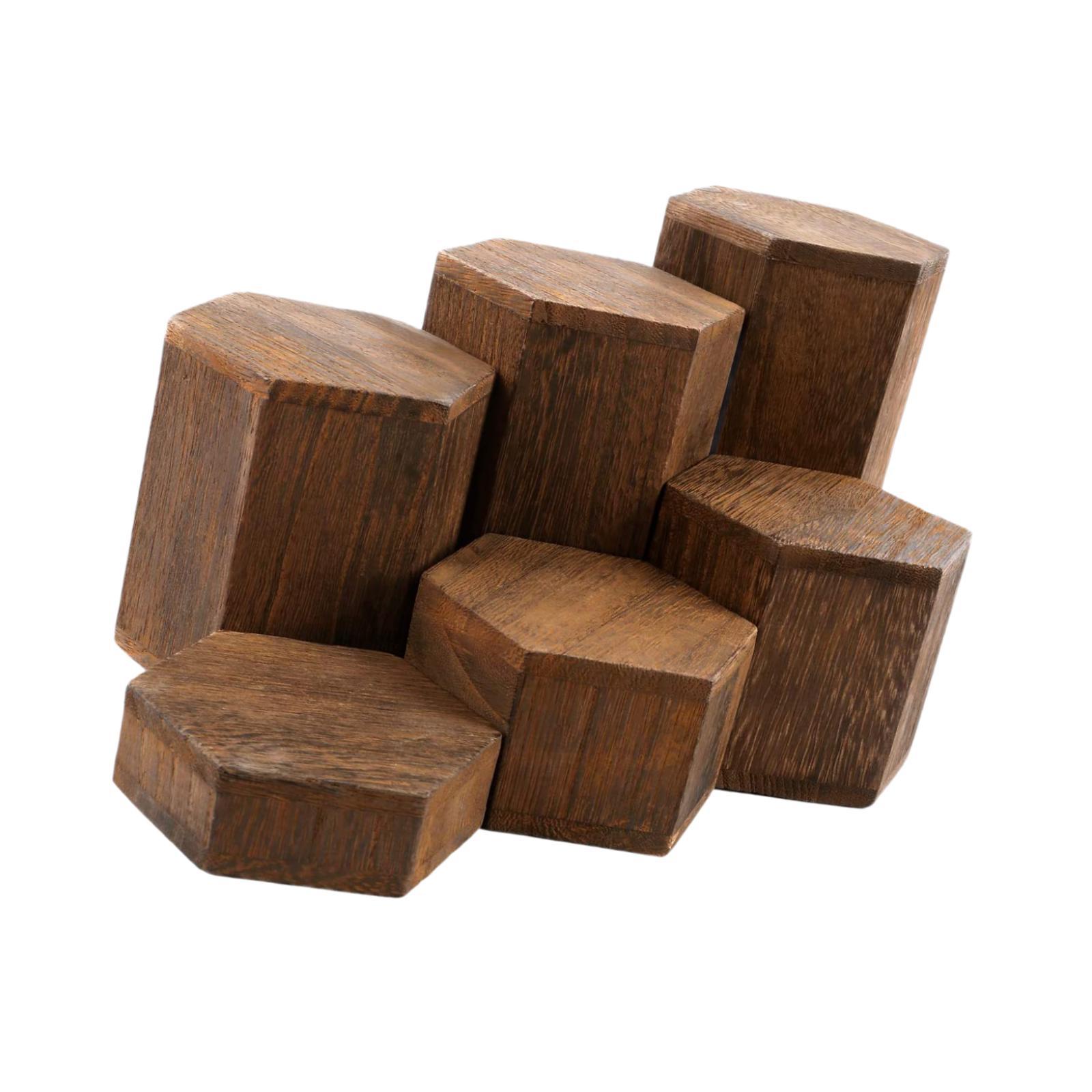 6 Pieces Hexagonal Display Blo - Display Risers Set review and price