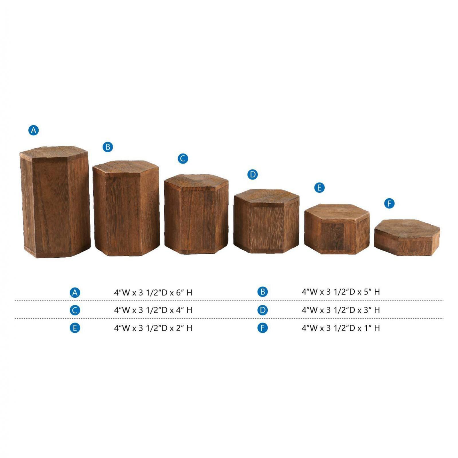 6 Pieces Hexagonal Display Blo - Display Risers Set review and price